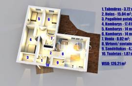 Parduodamas 126 m², 4 kambarių gyvenamasis namas su 12 arų sklypu Daubėnų k., Rudaminos sen., Vilnia